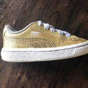 Puma basket gold unisex toddler 7.5